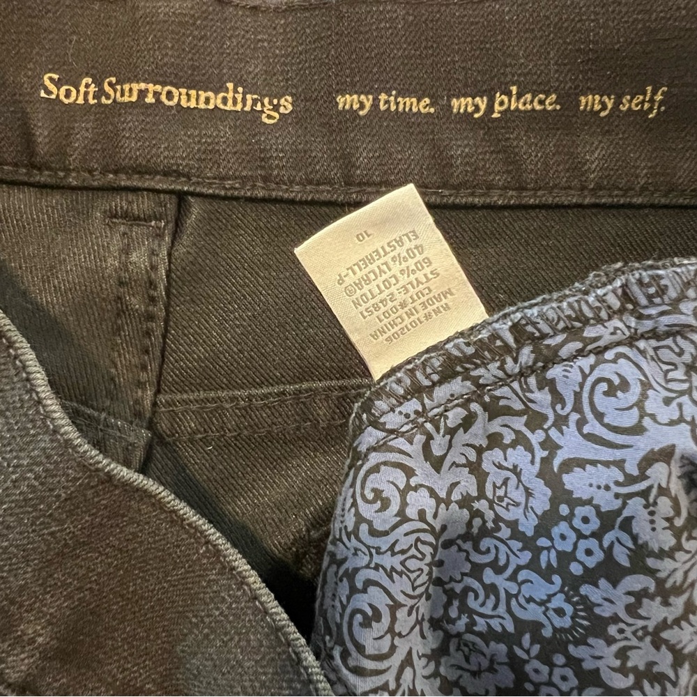 Soft Surroundings Black Straight Leg Jeans - Picture 7 of 7